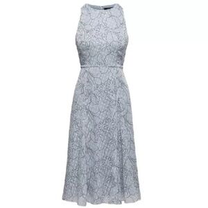 Banana Republic fully lined sleeveless sparkle, floral midi dress size 2